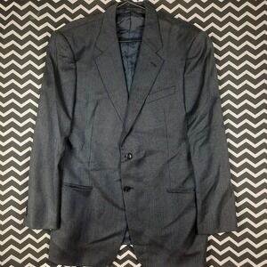 Armani Collezioni Mens Gray 100% Wool Blazer Sport Coat Made in Italy 44L